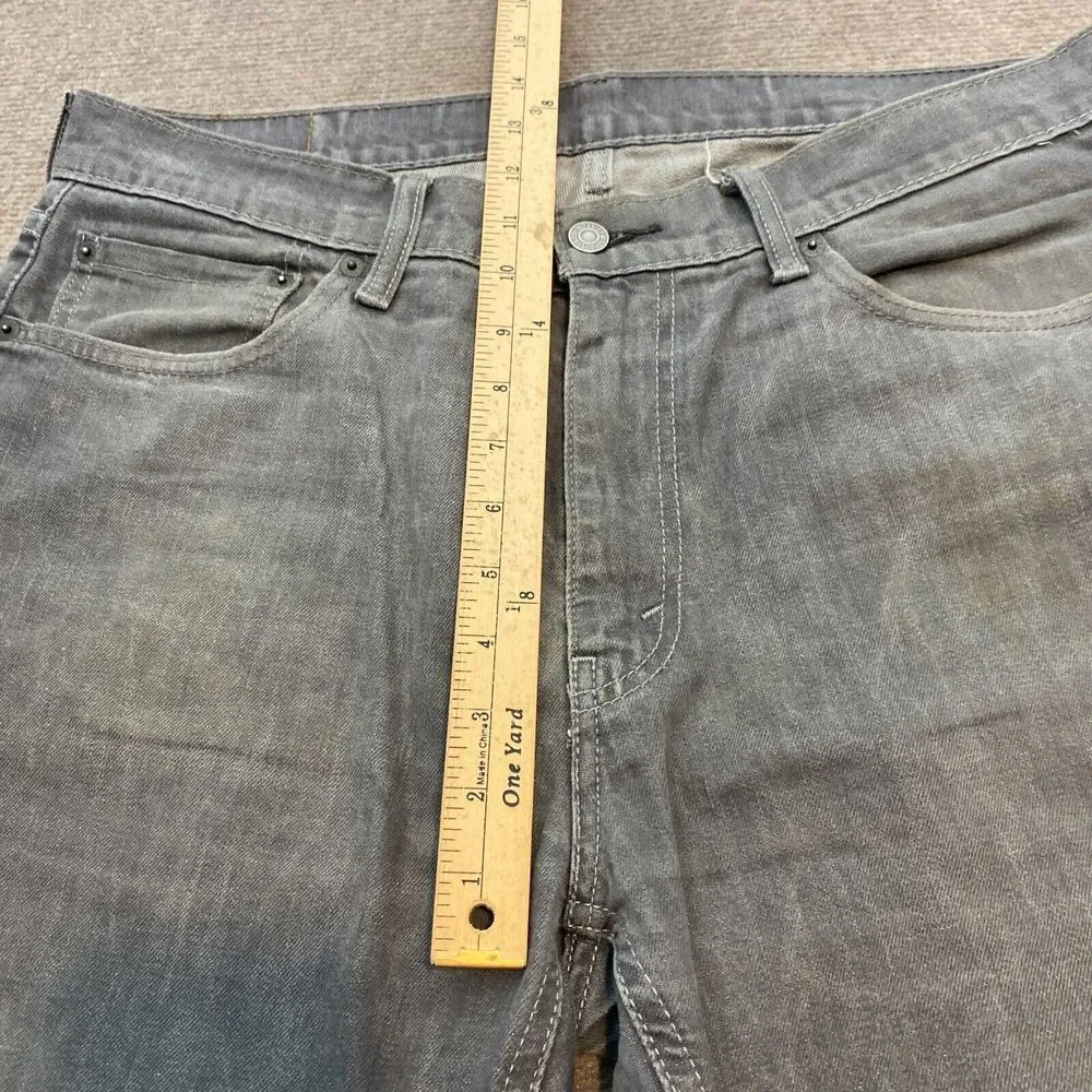 Levi's Jeans Men 36‎ Fits 37x31 Faded Gray 541 Denim Distressed Straight Fit